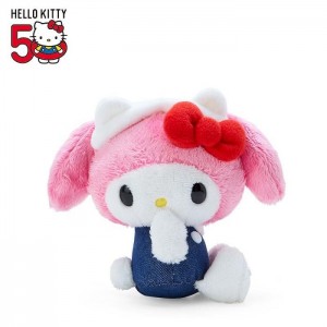Hello Kitty My Melody Mascot Keychain Plush (Hello, Everyone! Series) Pink / Blue | USA_HK17654