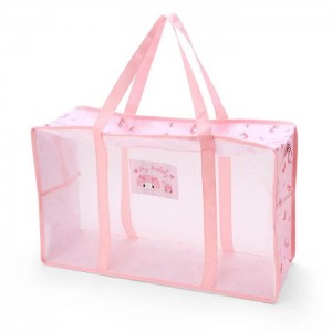 Hello Kitty My Melody Mesh Storage Tote (Large) Pink | USA_HK58578