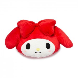 Hello Kitty My Melody Oversized Face Plush (Just Lounging Series) Red | USA_HK23623