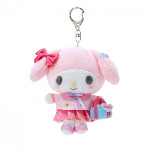 Hello Kitty My Melody Plush Mascot Keychain (Sanrio Academy Series) Pink | USA_HK82440