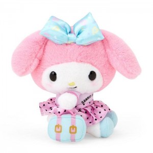 Hello Kitty My Melody Plush Mascot Keychain (Day at the Funfair Series) Pink | USA_HK10585