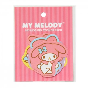 Hello Kitty My Melody Sayings Big Sticker Pack Pink | USA_HK66623