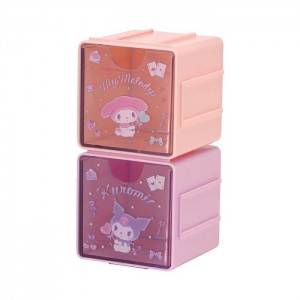 Hello Kitty My Melody & Kuromi Cubic Storage Containers (Set of 2) Pink | USA_HK82859