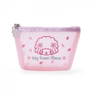 Hello Kitty My Sweet Piano Mesh Zipper (Pink Sakura Series) Pink | USA_HK46854