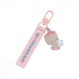 Hello Kitty Nya Ni Nyu Nye Nyon Logo Keychain (Sanrio Character Award Series) Pink | USA_HK78648