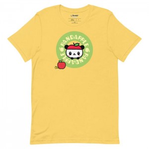 Hello Kitty Pandapple Green Logo Tee Yellow | USA_HK68859