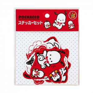 Hello Kitty Pochacco 10-pc Sticker Pack (35th Anniversary Red Ribbon Series) Red | USA_HK52769