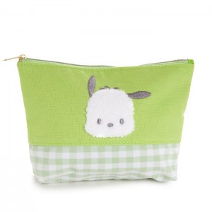 Hello Kitty Pochacco Chenille Gingham Zipper Green | USA_HK82066
