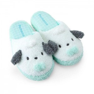 Hello Kitty Pochacco Cozy Sherpa Adult Slippers Blue | USA_HK67541