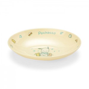 Hello Kitty Pochacco Oval Melamine Plate Yellow | USA_HK82949