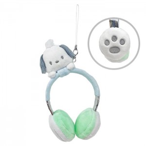 Hello Kitty Pochacco Plush Headphones Bag Charm Blue / Green | USA_HK67071