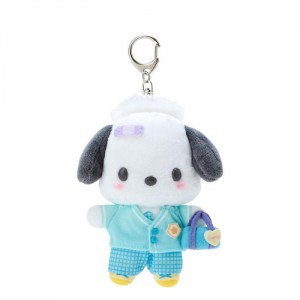 Hello Kitty Pochacco Plush Mascot Keychain (Sanrio Academy Series) White / Blue | USA_HK86508