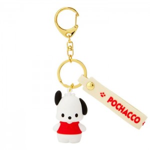 Hello Kitty Pochacco Signature Keychain White / Red | USA_HK16006