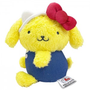 Hello Kitty Pompompurin 6" Mascot Plush (Hello, Everyone! Series) Yellow / Blue | USA_HK95143