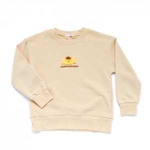 Hello Kitty Pompompurin Kids Mascot Sweatshirt Beige | USA_HK85266