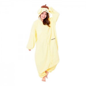 Hello Kitty Pompompurin Kigurumi Onesie Yellow | USA_HK94686