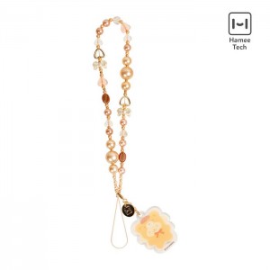 Hello Kitty Pompompurin Latte Bear Beaded Charm Mobile Phone Wrist Strap Gold | USA_HK38914