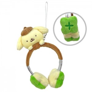 Hello Kitty Pompompurin Plush Headphones Bag Charm Green | USA_HK55452