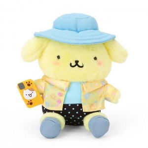 Hello Kitty Pompompurin Plush Mascot Keychain (Day at the Funfair Series) Blue / Yellow | USA_HK77768
