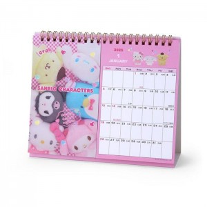 Hello Kitty Sanrio Characters 2025 Postcard Desk Calendar Pink | USA_HK45066