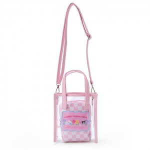 Hello Kitty Sanrio Characters Clear Convertible Mini (Pastel Check Series) Pink | USA_HK80993