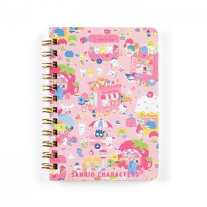 Hello Kitty Sanrio Characters Compact Ruled Notebook Pink | USA_HK59905