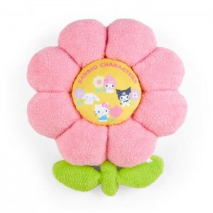 Hello Kitty Sanrio Characters Daisy Throw Pillow (Pastel Check Series) Pink | USA_HK65413