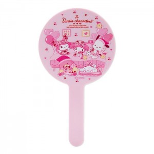 Hello Kitty Sanrio Characters Hand Mirror (Staycation Series) Pink | USA_HK85517