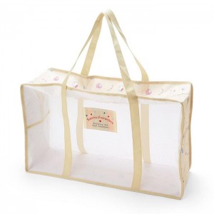 Hello Kitty Sanrio Characters Mesh Storage Tote (Large) Brown | USA_HK85336