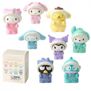 Hello Kitty Sanrio Characters Mini Figurine Blind Box (Winter Snowsuit Series) Multicolor | USA_HK39392