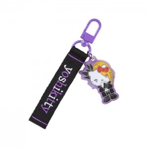 Hello Kitty Yoshikitty Logo Keychain (Sanrio Character Award Series) Black | USA_HK84699